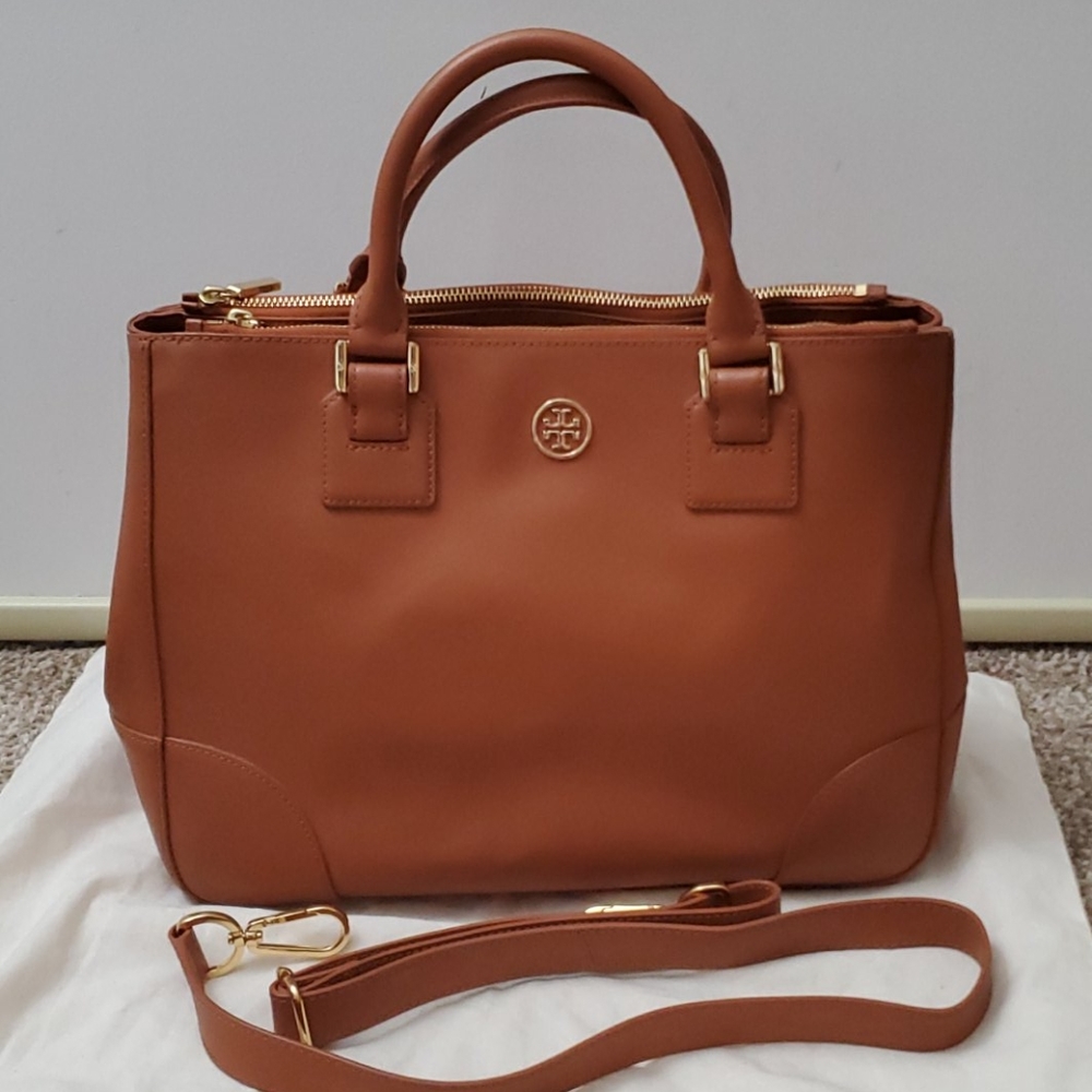 Tory Burch Robinson Double Zip Tote Satchel